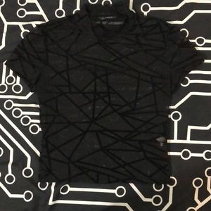 Shein mesh cropped geometric top goth cybergoth cyberpunk industrial 90’s